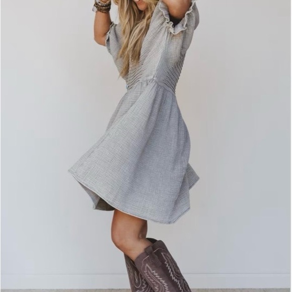 Easel Women's Dress in Mineral Wash Ash color - Picture 7 of 8